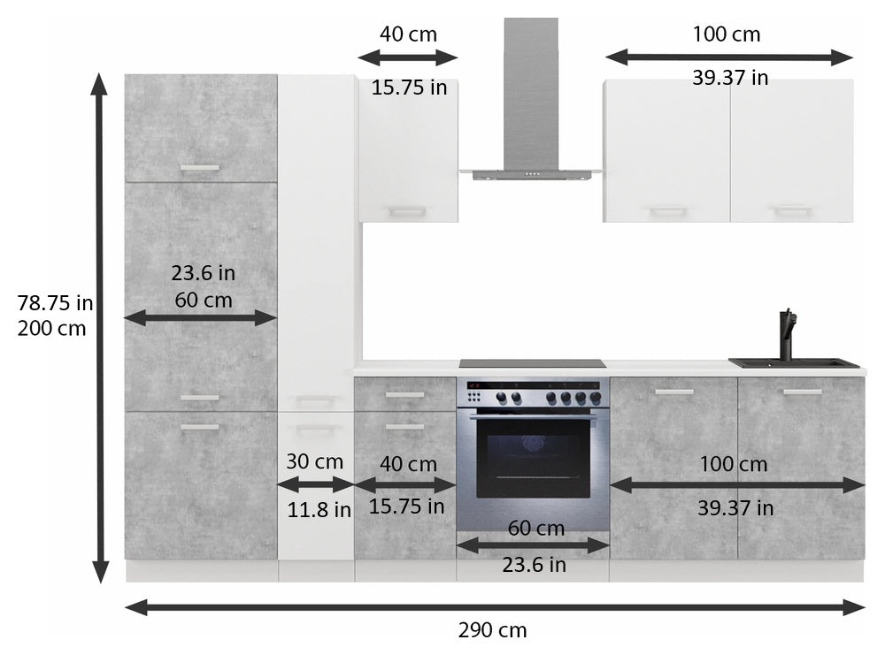 Kitchen set TOBY 9.5ft #2501
